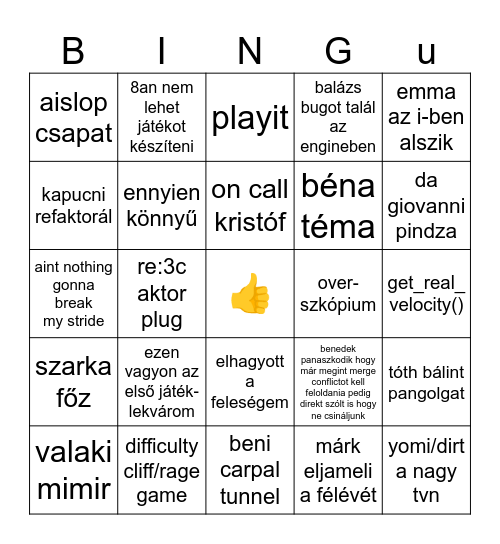 hunjam25 Bingo Card