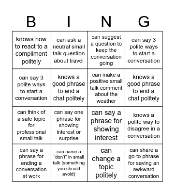 Find someone who... Bingo Card