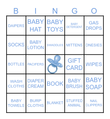 BABY BINGO Card