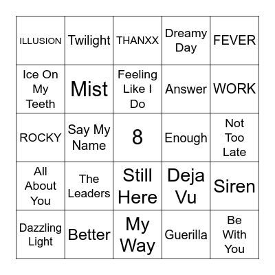 ATEEZ PRESENT! Bingo Card