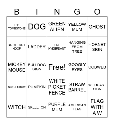 HALLOWEEN Bingo Card
