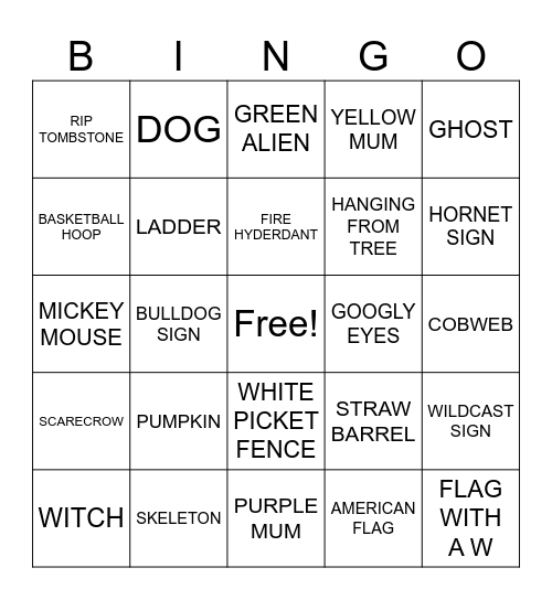 HALLOWEEN Bingo Card