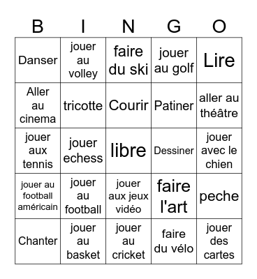 Les Passetemps Bingo Card