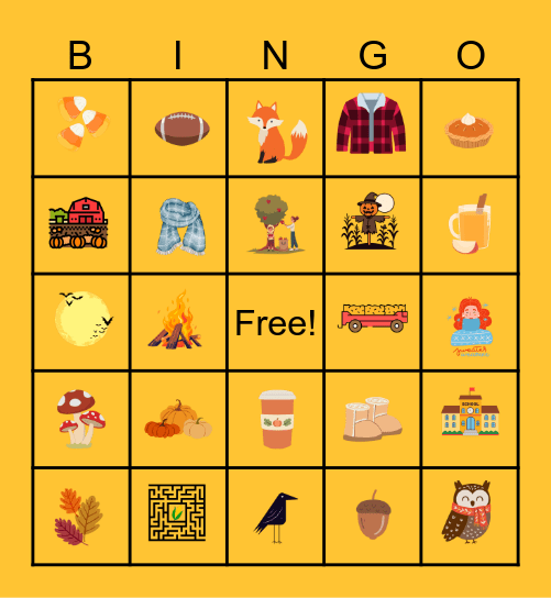 Autumn Bingo Card