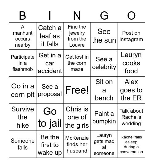 Indiana 2025 Bingo Card