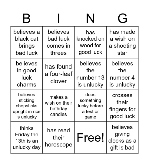 Find someone who.... Bingo Card