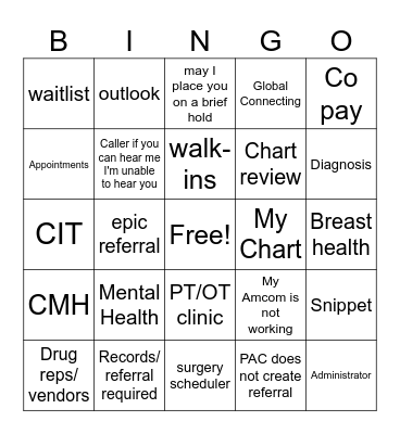 Pink lady's 2 Bingo Card