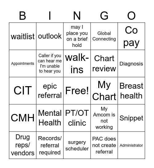 Pink lady's 2 Bingo Card