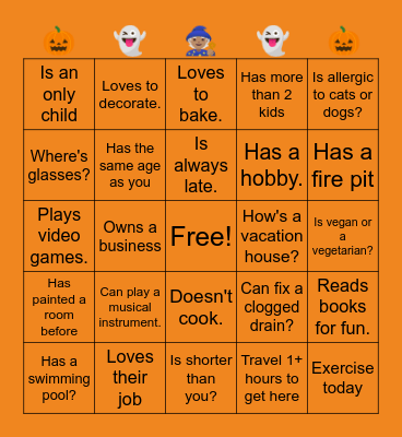 Find the Guest Bingo Card