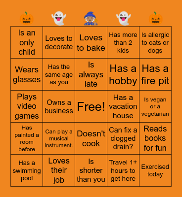 Find the Guest Bingo Card