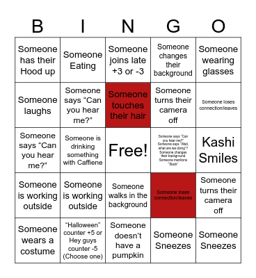 Pumpkin Party Bingo Card