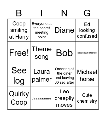 Twin peaks Bingo Card