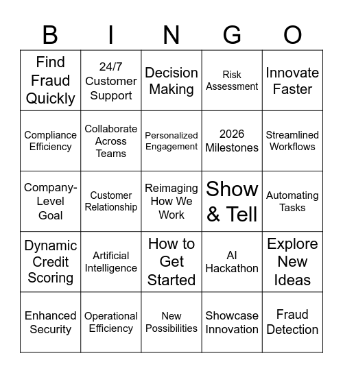 AI Presentation Bingo Card