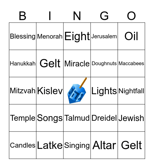 HANUKKAH BINGO Card