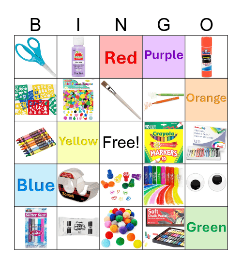 Art Therapy Bingo Card