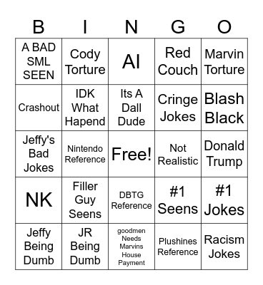 SML Bingo Card