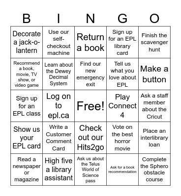 Sprucewood Open House Bingo Card