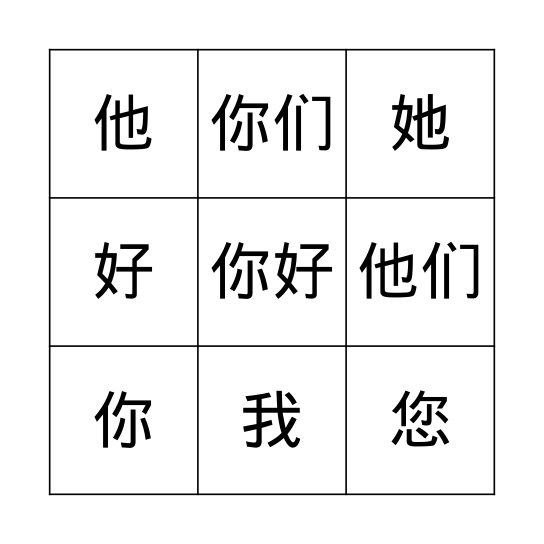 ОК1 ВР Урок 5 Повторение Bingo Card