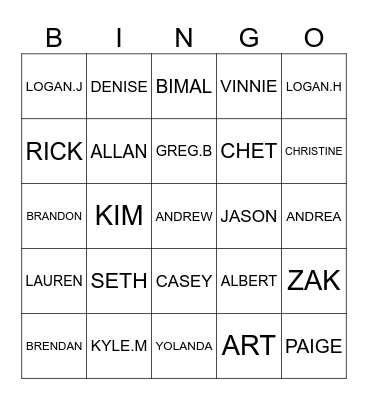 WEST CENTRAL Bingo Card