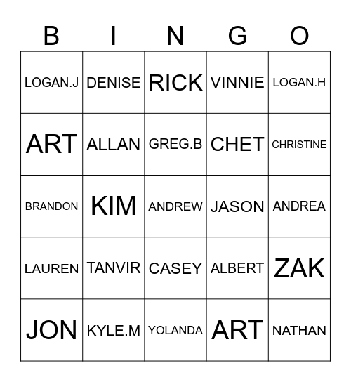 WEST CENTRAL Bingo Card