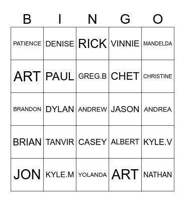 WEST CENTRAL Bingo Card