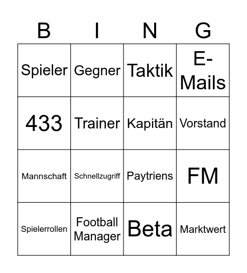 Zwonukas video Bingo Card