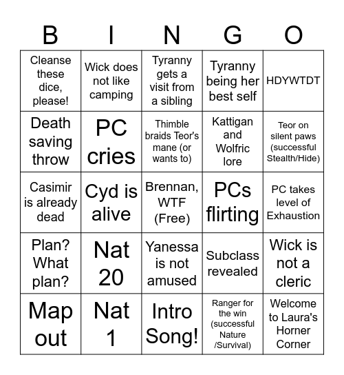 C4E5 Bingo Card