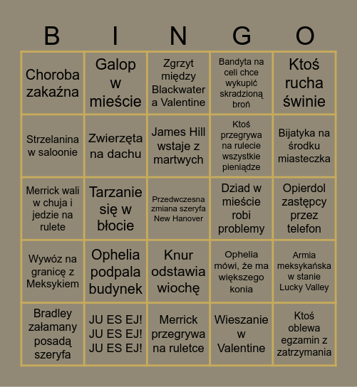 Bingo New Hanover Bingo Card