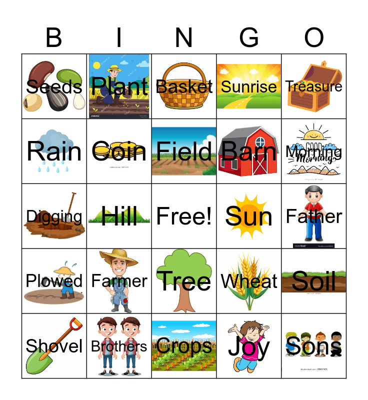 The Hidden Treasure Bingo Card
