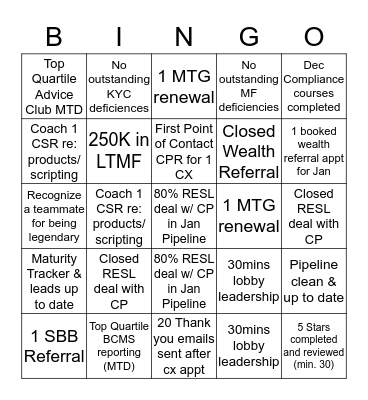 Lapsley Legendary Lotto Bingo Card