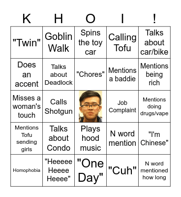 Khoi Bingo Card