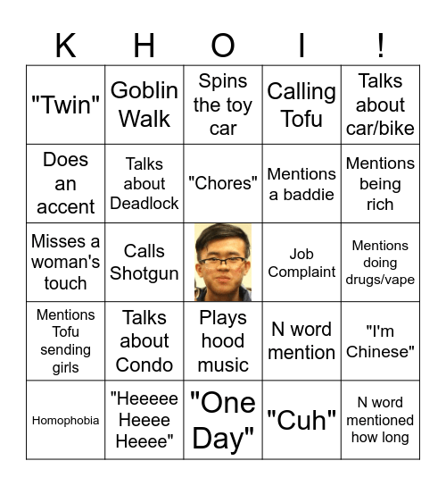 Khoi Bingo Card