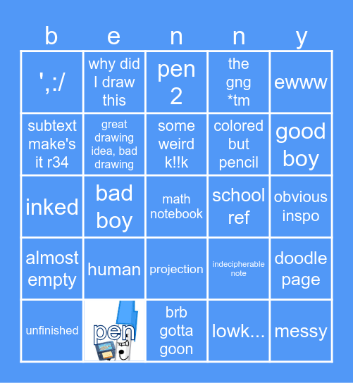 my bfdi stuff ;) Bingo Card