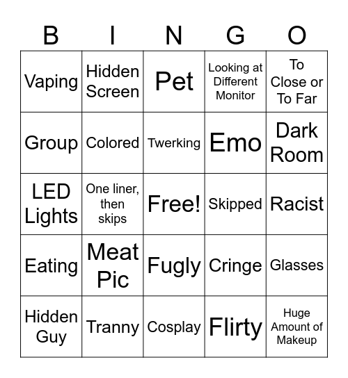 Monkey Bingo Card