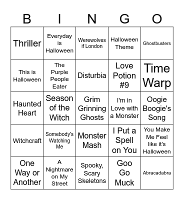Halloween Bingo 🎃 Bingo Card