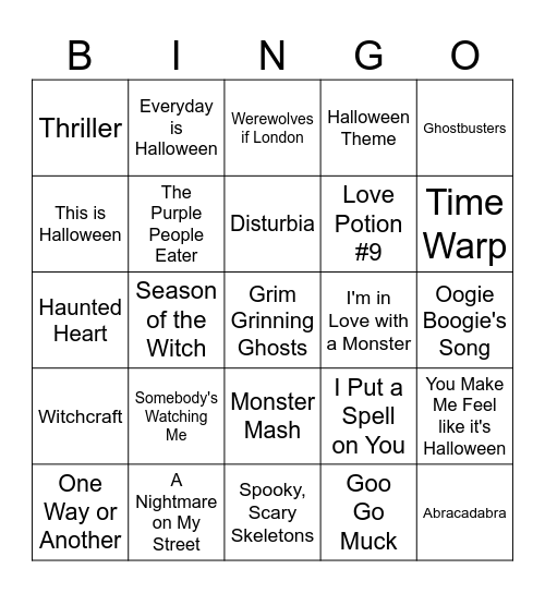 Halloween Bingo 🎃 Bingo Card