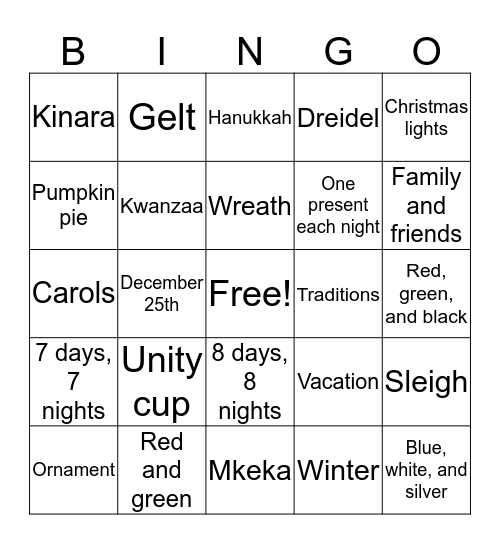 BINGO Card