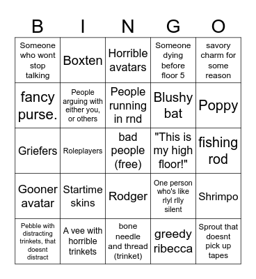 Public run bingo! Bingo Card