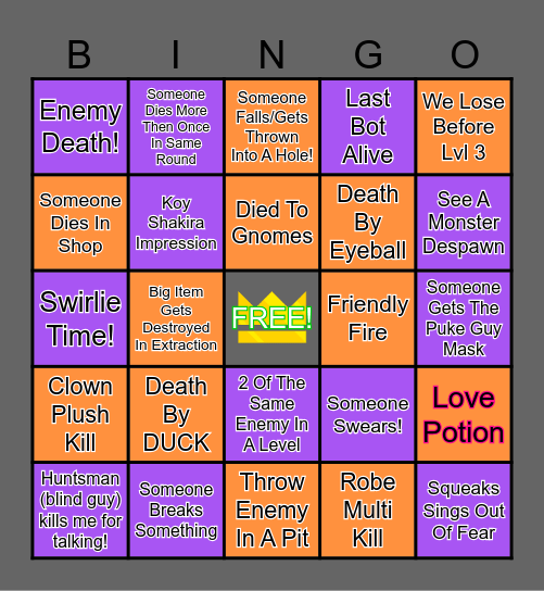 REPO HALLOWEEN  BINGO Card