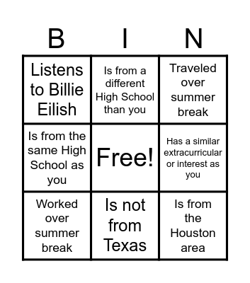 EMERGE EVERYWHERE BINGO Card
