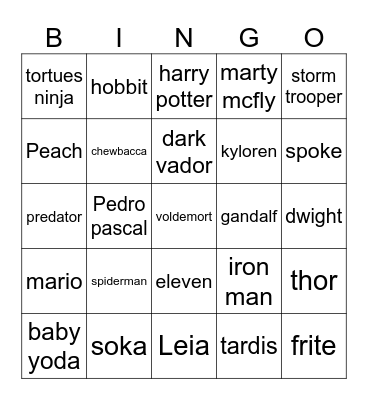 COMIC CONNE Bingo Card