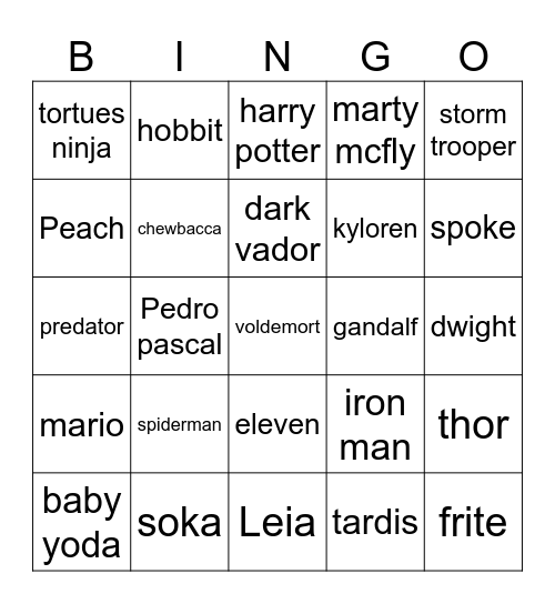 COMIC CONNE Bingo Card