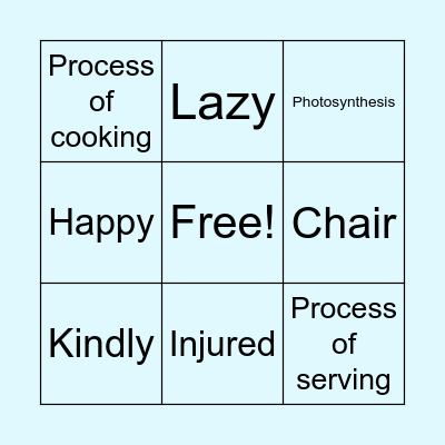 Guess the Word! Bingo Card