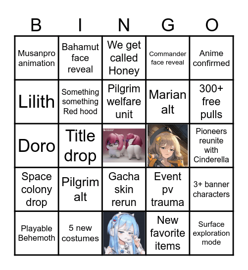 Nikke 3rd anniversary Bingo Card