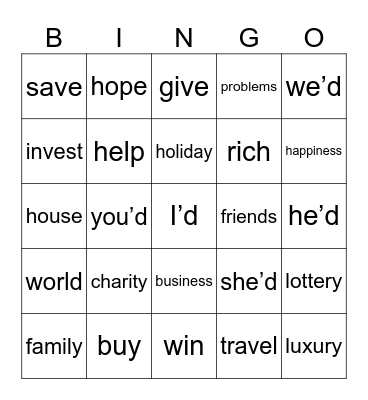 WHAT WOULD YOU DO? Bingo Card