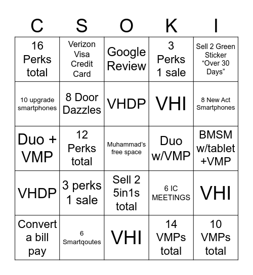 Livonia Bingo Card