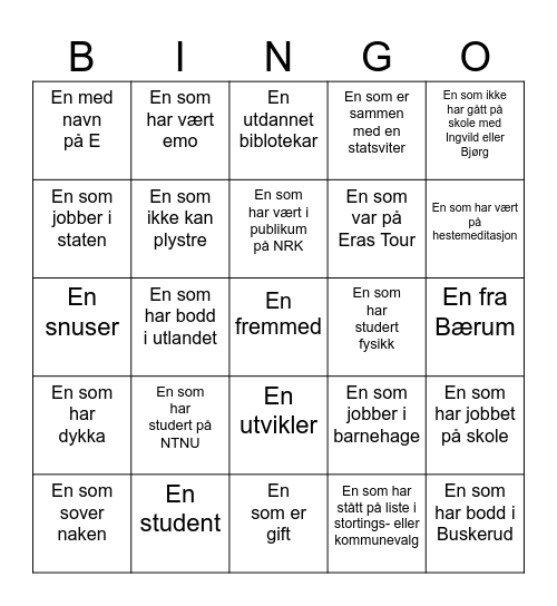 KrutvikBINGO Card