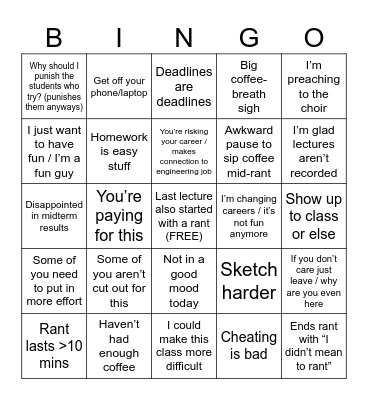 310 Vahe Crashout Bingo Card