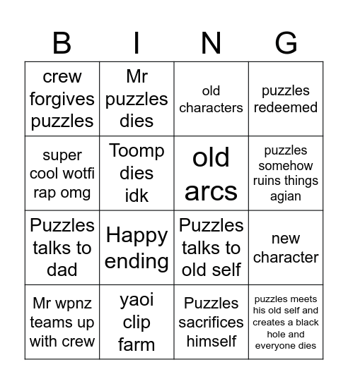 wotfi 2025 bingo Card