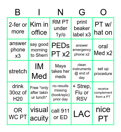 87th UC Bingo Card